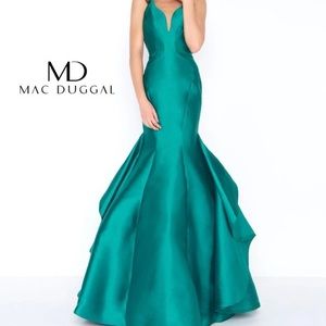 Emerald green mermaid gown/prom dress